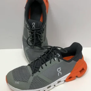 Zapatillas Casuales de hombre On Cloudflyer 👟 Modelo 2021 Color naranja y gris Talla 9