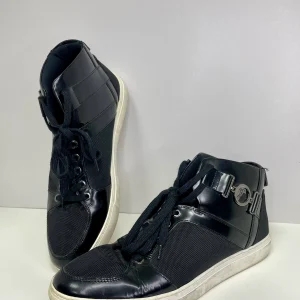 Zapatillas Casuales Versace ⚡️ Modelo Versace Collection High Top Black Leather Talla 11